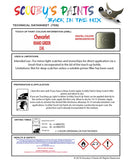 Instructions for use Chevrolet Lacetti Touch Up Paint