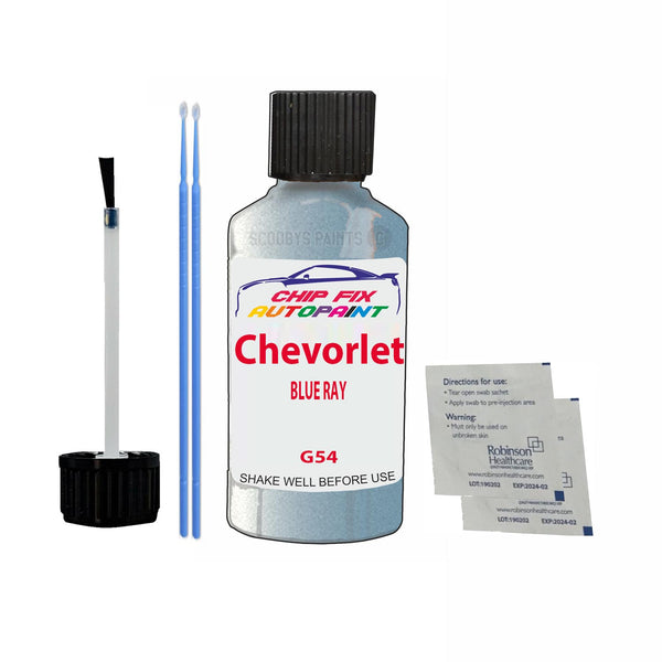 Chevrolet Matiz Blue Ray Touch Up Paint Code G54 Scratcth Repair Paint