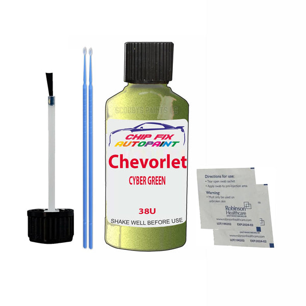 Chevrolet Matiz Cyber Green Touch Up Paint Code 38U Scratcth Repair Paint
