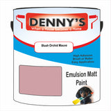 Denny's Emulsion Paint For Walls Colour- Blush Orchid Mauve - Matte Wipe-Clean Durable Coverage