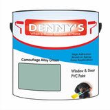 Denny's Plastic Paint For Windows Colour- Camouflage Alloy Green - Weatherproof Fade-Safe Upvc