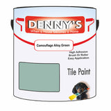Denny's Tile Paint For Commercial Areas Colour- Camouflage Alloy Green - High-Traffic Durable Easy-Clean