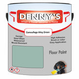 Denny's Floor Paint For Sheds Colour- Camouflage Alloy Green - Durable Anti-Slip Weatherproof