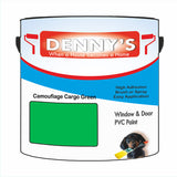 Denny's Plastic Paint For Windows Colour- Camouflage Cargo Green - Weatherproof Fade-Safe Upvc