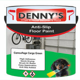Denny's Floor Paint For Grip Coating Colour- Camouflage Cargo Green - Anti-Slip Hardwearing Safe
