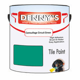 Denny's Tile Paint For Commercial Areas Colour- Camouflage Circuit Green - High-Traffic Durable Easy-Clean