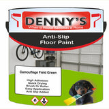 Denny's Floor Paint For Grip Coating Colour- Camouflage Field Green - Anti-Slip Hardwearing Safe