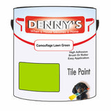 Denny's Tile Paint For Commercial Areas Colour- Camouflage Lawn Green - High-Traffic Durable Easy-Clean