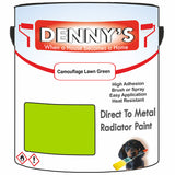 Denny's High Temp Paint For Stoves Colour- Camouflage Lawn Green - Heatproof Soot-Resistant Durable