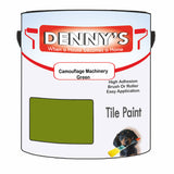 Denny's Tile Paint For Commercial Areas Colour- Camouflage Machinery Green - High-Traffic Durable Easy-Clean