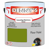 Denny's Floor Paint For Sheds Colour- Camouflage Machinery Green - Durable Anti-Slip Weatherproof