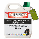Denny's Stain Paint For Sheds Colour- Camouflage Machinery Green - Weatherproof Uv-Safe Nourish