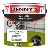 Denny's Floor Paint For Grip Coating Colour- Camouflage Machinery Green - Anti-Slip Hardwearing Safe