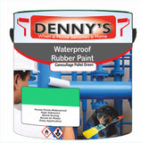 Denny's Waterpoof Paint For Pools Colour- Camouflage Pallet Green - Water-Seal Chlorine-Tough Anti-Slip