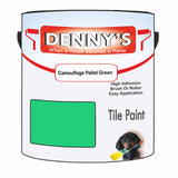 Denny's Tile Paint For Commercial Areas Colour- Camouflage Pallet Green - High-Traffic Durable Easy-Clean
