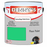 Denny's Floor Paint For Sheds Colour- Camouflage Pallet Green - Durable Anti-Slip Weatherproof