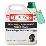 Denny's Stain Paint For Fences Colour- Camouflage Pressure Green - Weatherproof Uv-Safe Protect