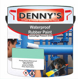 Denny's Waterpoof Paint For Pools Colour- Camouflage Pressure Green - Water-Seal Chlorine-Tough Anti-Slip