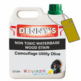 Denny's Stain Paint For Sheds Colour- Camouflage Utility Olive - Weatherproof Uv-Safe Nourish