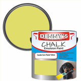 Denny's Chalk Paint For Walls Colour- Candle Corn Pastel Yellow - Matte Wipe-Clean Coverage