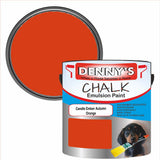 Denny's Chalk Paint For Walls Colour- Candle Ember Autumn Orange - Matte Wipe-Clean Coverage
