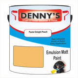 Denny's Emulsion Paint For Walls Colour- Pastel Delight Peach - Matte Wipe-Clean Durable Coverage