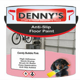 Denny's Floor Paint For Grip Coating Colour- Candy Bubble Pink - Anti-Slip Hardwearing Safe