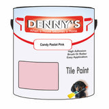 Denny's Tile Paint For Bathroom Tile Colour- Candy Pastel Pink - Moistureproof Easy-Clean Makeover