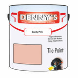 Denny's Tile Paint For Commercial Areas Colour- Candy Pink - High-Traffic Durable Easy-Clean