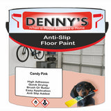 Denny's Floor Paint For Grip Coating Colour- Candy Pink - Anti-Slip Hardwearing Safe