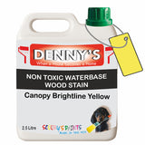 Denny's Stain Paint For Fences Colour- Canopy Brightline Yellow - Weatherproof Uv-Safe Protect