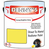 Denny's High Temp Paint For Grilles Colour- Canopy Brightline Yellow - Heatproof Rustguard Durable