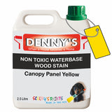 Denny's Stain Paint For Fences Colour- Canopy Panel Yellow - Weatherproof Uv-Safe Protect