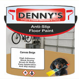 Denny's Floor Paint For Grip Coating Colour- Canvas Beige - Anti-Slip Hardwearing Safe