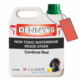 Denny's Stain Paint For Decking Colour- Cardinal Red - Anti-Slip Weatherproof Nourish