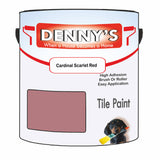 Denny's Tile Paint For Commercial Areas Colour- Cardinal Scarlet Red - High-Traffic Durable Easy-Clean