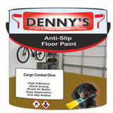 Denny's Floor Paint For Grip Coating Colour- Cargo Combat Olive - Anti-Slip Hardwearing Safe