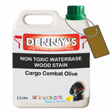 Denny's Stain Paint For Sheds Colour- Cargo Combat Olive - Weatherproof Uv-Safe Nourish