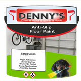 Denny's Floor Paint For Grip Coating Colour- Cargo Green - Anti-Slip Hardwearing Safe