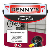 Denny's Floor Paint For Grip Coating Colour- Cargo Heatwave Red - Anti-Slip Hardwearing Safe