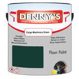 Denny's Floor Paint For Commercial Areas Colour- Cargo Machinery Green - High-Traffic Anti-Slip Hardwearing