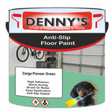 Denny's Floor Paint For Grip Coating Colour- Cargo Pioneer Green - Anti-Slip Hardwearing Safe