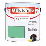 Denny's Tile Paint For Kitchen Tile Colour- Cargo Pioneer Green - Wipe-Clean Grease-Resistant Refresh