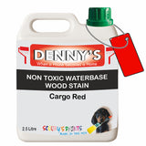 Denny's Stain Paint For Fences Colour- Cargo Red - Weatherproof Uv-Safe Protect