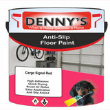 Denny's Floor Paint For Grip Coating Colour- Cargo Signal Red - Anti-Slip Hardwearing Safe