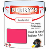 Denny's High Temp Paint For Stoves Colour- Cargo Signal Red - Heatproof Soot-Resistant Durable