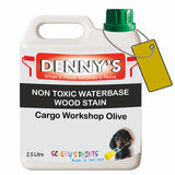 Denny's Stain Paint For Fences Colour- Cargo Workshop Olive - Weatherproof Uv-Safe Protect