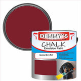 Denny's Chalk Paint For Walls Colour- Carmine Berry Red - Matte Wipe-Clean Coverage