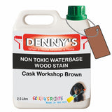 Denny's Stain Paint For Fences Colour- Cask Workshop Brown - Weatherproof Uv-Safe Protect
