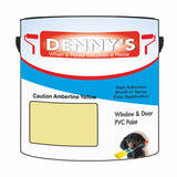 Denny's Plastic Paint For Pipes Colour- Caution Amberline Yellow - Chemical-Safe Impactproof Durable